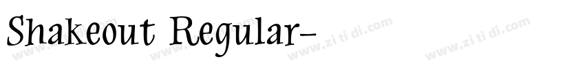 Shakeout Regular字体转换